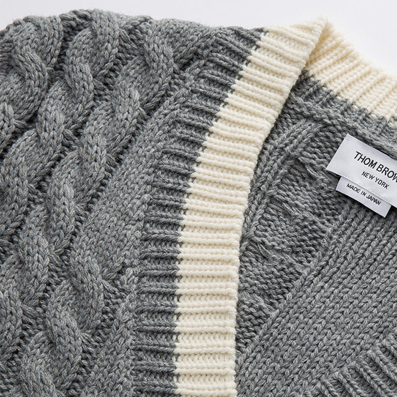 4 Bars Wool cardigan