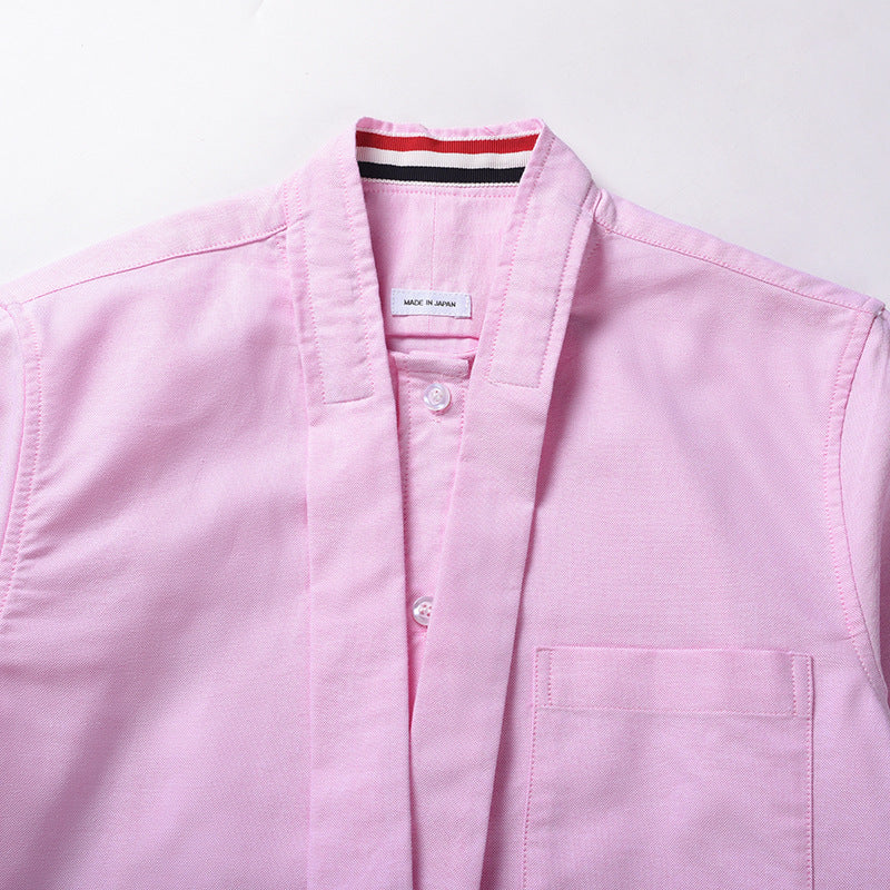 Women tie striped shirt