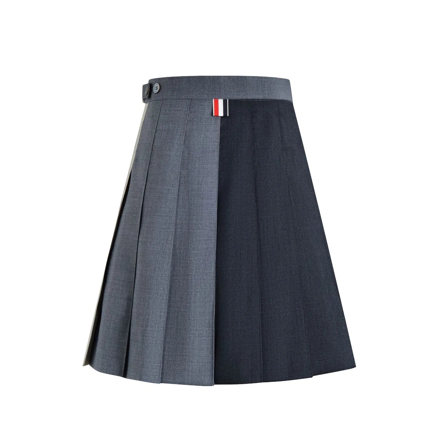 Women three-color pleated skirt