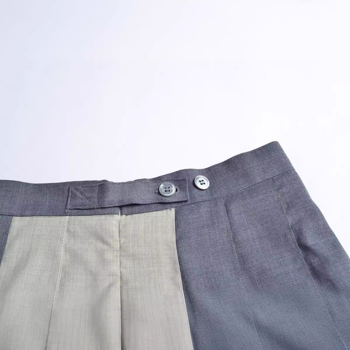Women three-color pleated skirt