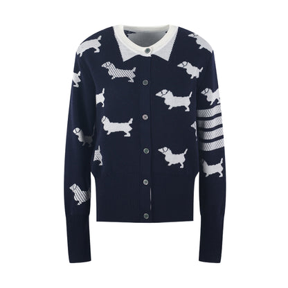4 Bars Wool Cardigan