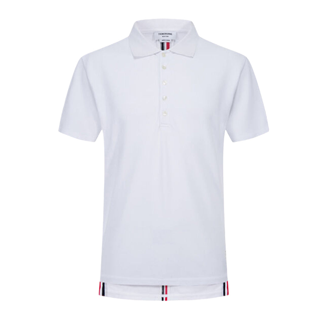 Color stripes behind Polo shirt