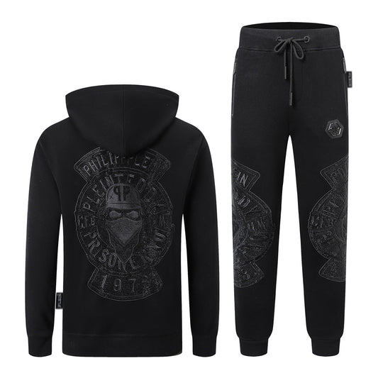 PP Logo Hoodie Jacket Suit