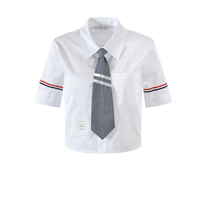 Women Tie Short Shirt