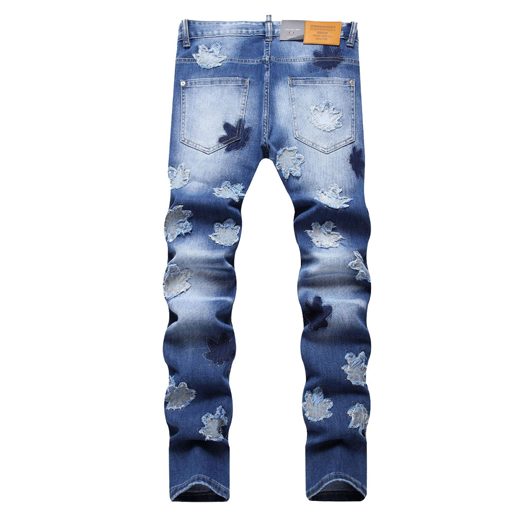 DSQ2 Jeans Ripped Maple Leaf