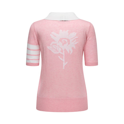 Women Flower polo shirt