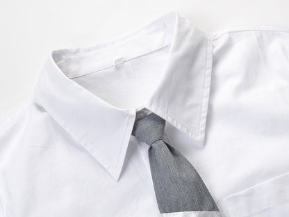 Women Tie Short Shirt