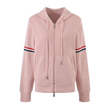 Women Knit Hooded Cardigan