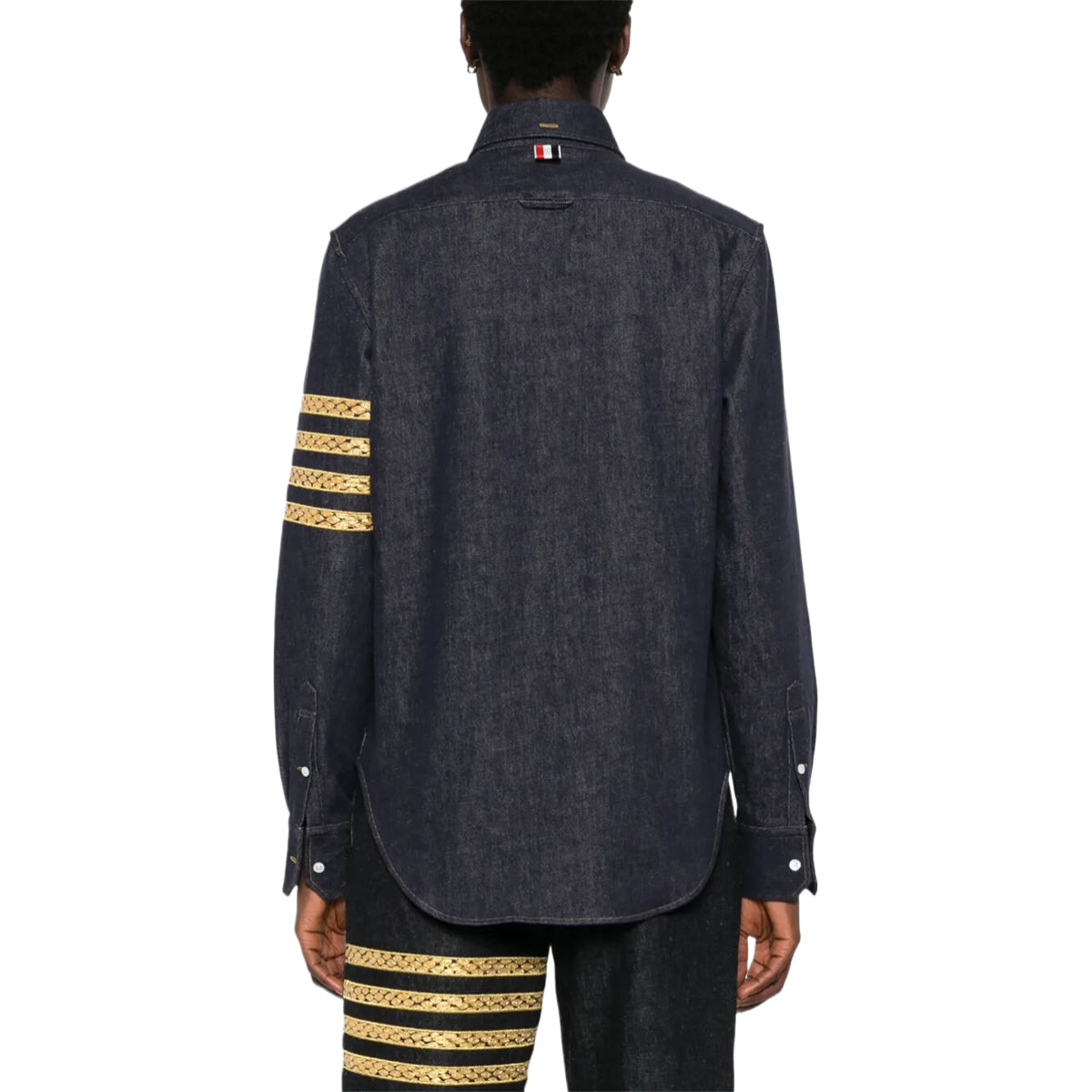 4 Bars Snake Denim Shirt