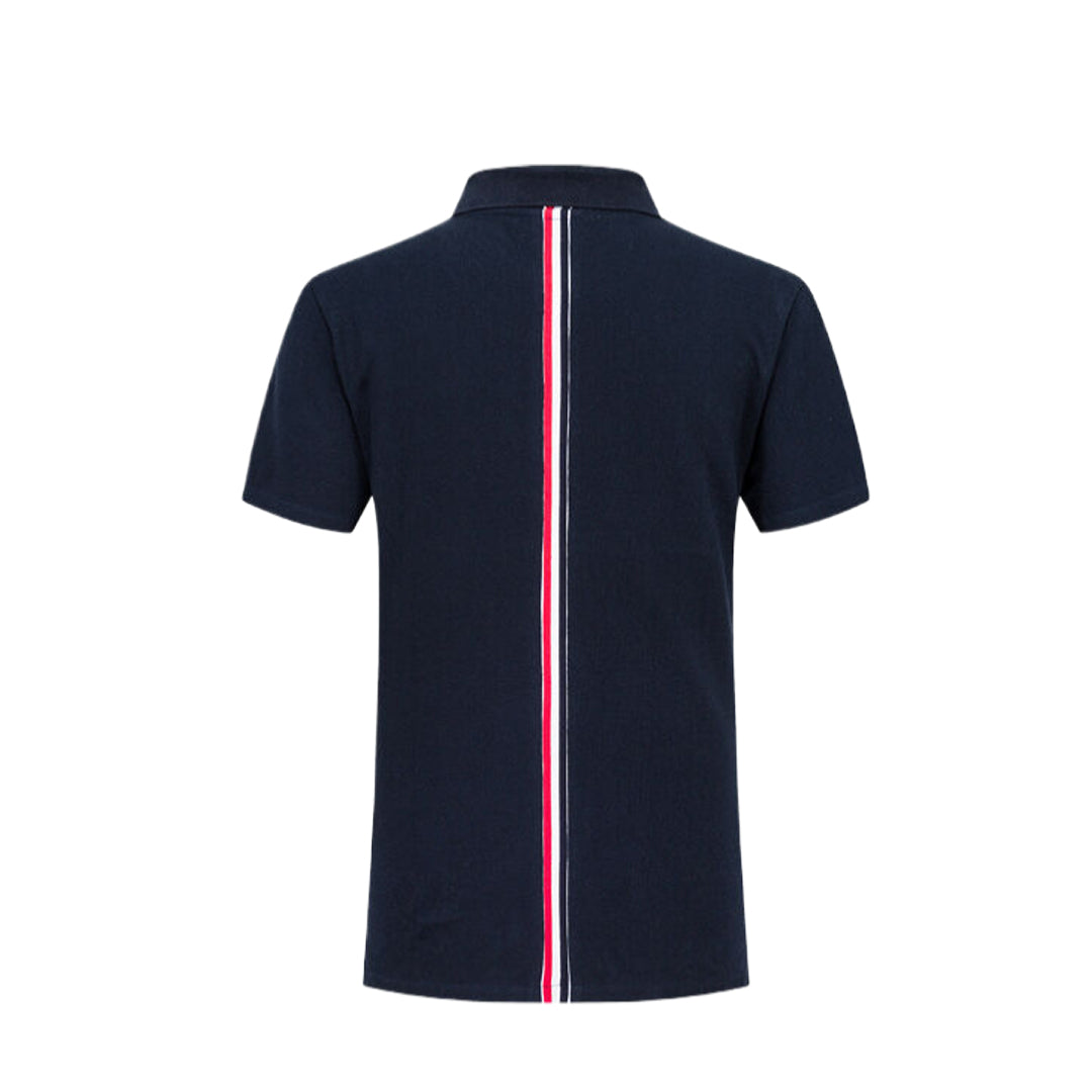 Color stripes behind Polo shirt