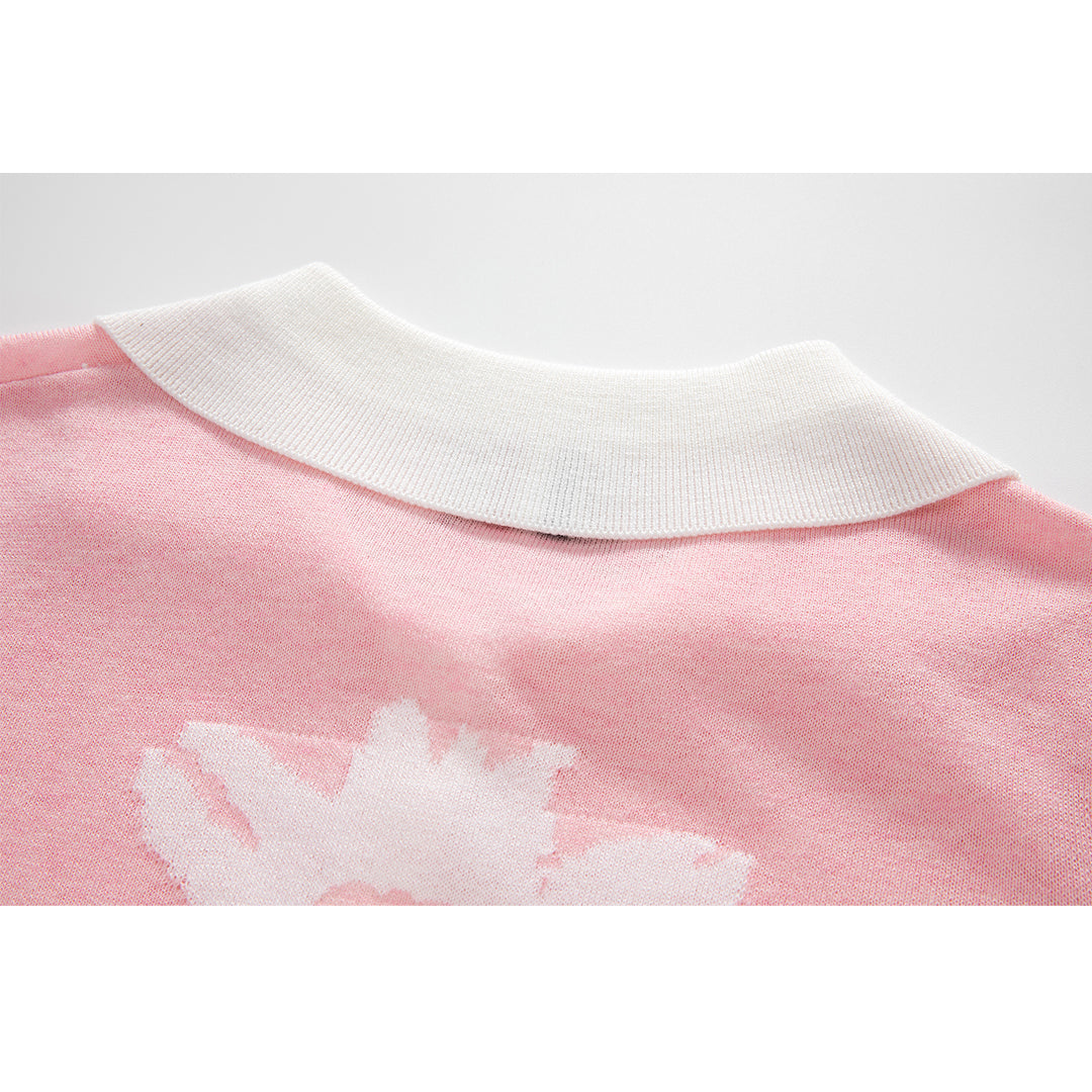 Women Flower polo shirt