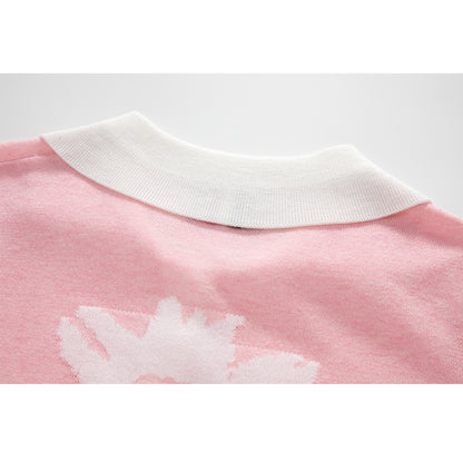Women Flower polo shirt