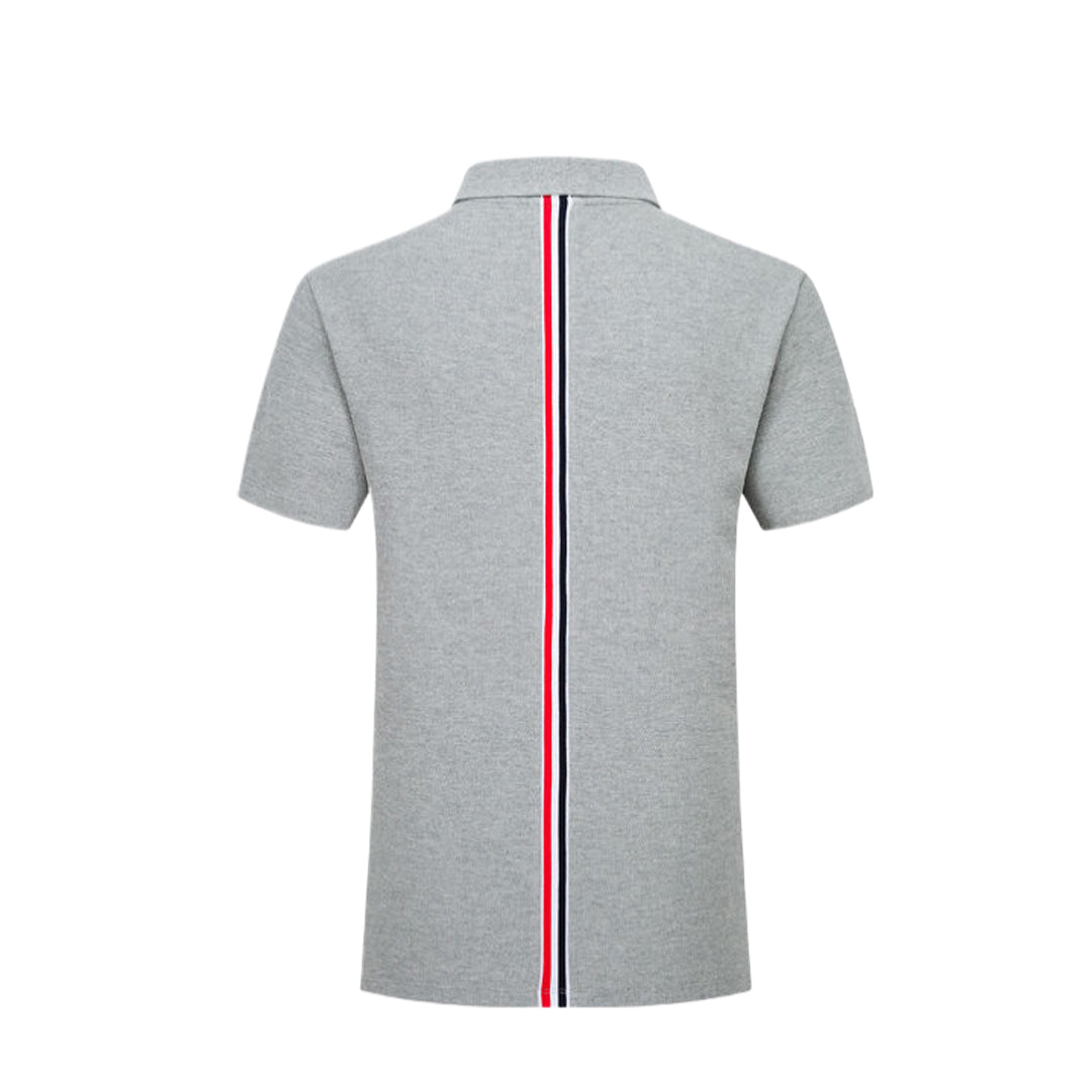 Color stripes behind Polo shirt
