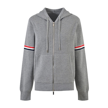 Women Knit Hooded Cardigan