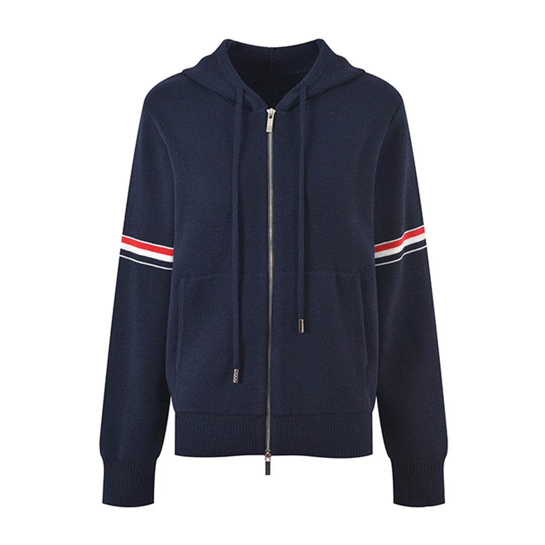 Women Knit Hooded Cardigan