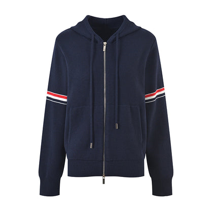 Women Knit Hooded Cardigan