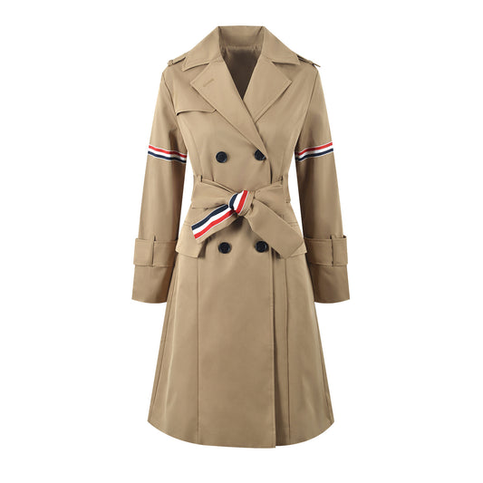 Women Mid-length Trench Coat