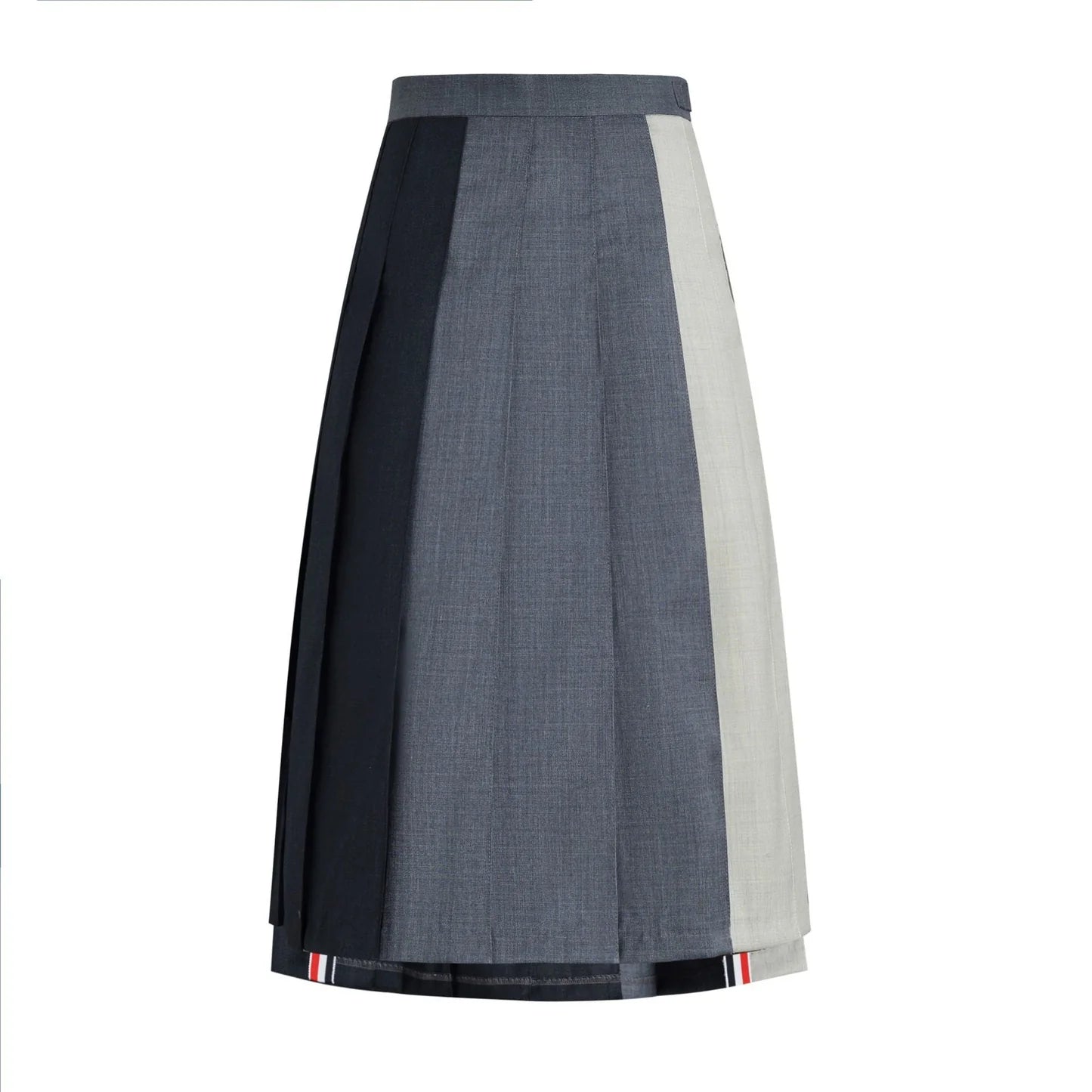 Women three-color midi skirt