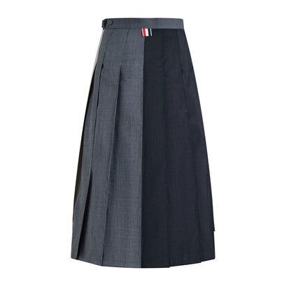 Women three-color midi skirt