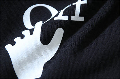 OFF Logo Print Hoodie Jacket