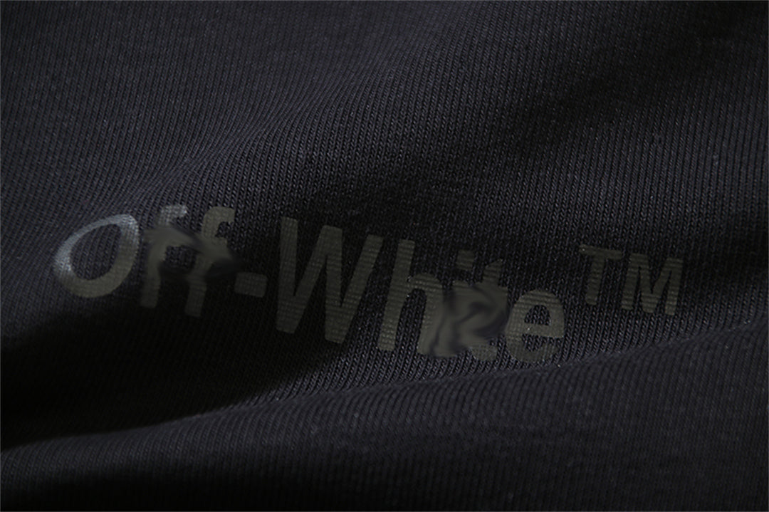 OFF Logo Print Hoodie Jacket