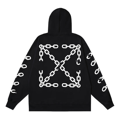 OFF Logo Print Hoodie Jacket