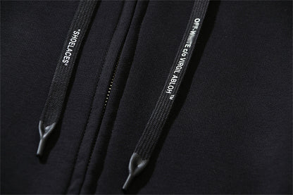 OFF Logo Print Hoodie Jacket