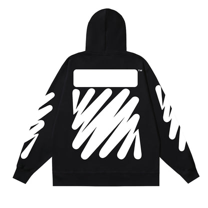 OFF Logo Print Hoodie Jacket