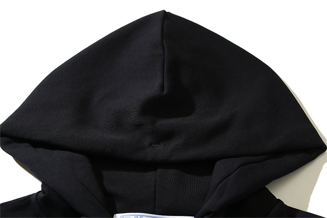 OFF Logo Print Hoodie Jacket