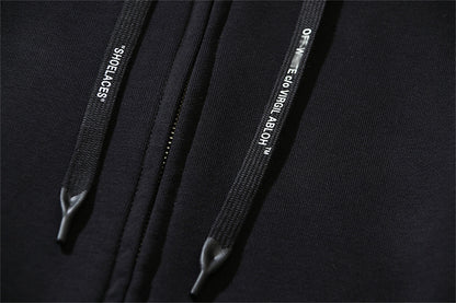 OFF Logo Print Hoodie Jacket