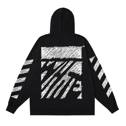 OFF Logo Print Hoodie Jacket