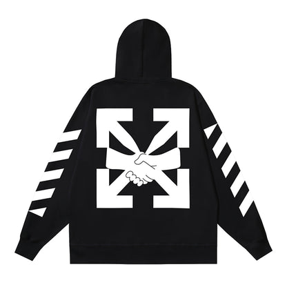 OFF Logo Print Hoodie Jacket