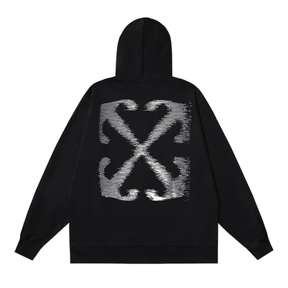 OFF Logo Print Hoodie Jacket