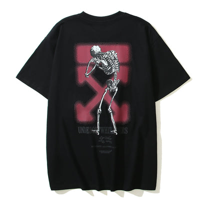 OFF Skeleton Print T-shirt