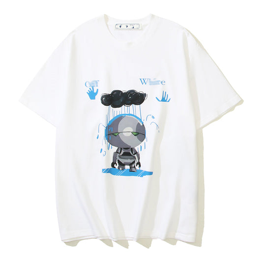 OFF Robot Print T-shirt