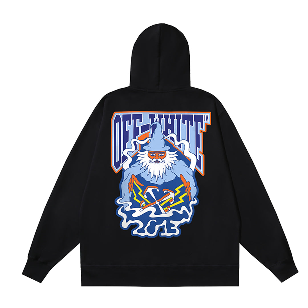 OFF Logo Print Hoodie Jacket